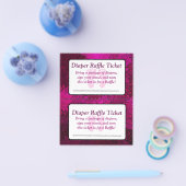 マゼンタボーズベビーシャワーラッフルチケット チラシ (シングル)