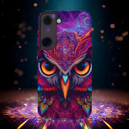 マゼンタマジックフクロウ SAMSUNG GALAXY S22ケース