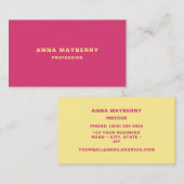 マゼンタミニマリスト 名刺 (正面/裏面)