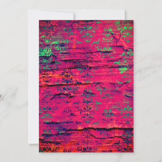 マゼンタヤシとトロピカルパーム結婚の木インド セーブザデート (裏面)