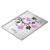 マゼンタラバードノートブパーソナライズされたック ノートブック (左側)