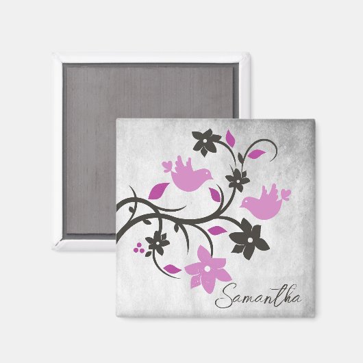 マゼンタラバードマパーソナライズされたグネット マグネット (正面/裏面)