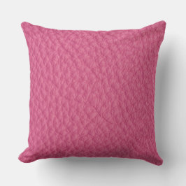 マゼンタレザールックプリント枕 クッション