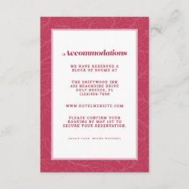 マゼンタレッドモダンズ結婚アコモデーション詳細 エンクロージャーカード