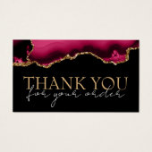 マゼンタレッド金ゴールド感謝していアガート割引カード (正面)