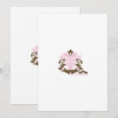 マゼンタレッド、黄色がかったオレンジの装飾 シーズンカード (正面/裏面)