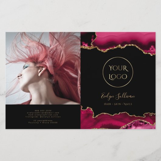 マゼンタレッドagate 2折りたたみパンフレット (正面)