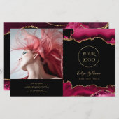 マゼンタレッドagate 2折りたたみパンフレット (正面/裏面)