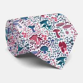 マゼンタレトロキノコ ネクタイ