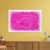 マゼンタレースバラ キャンバスプリント (インサイチュ (リビング))