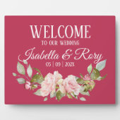 マゼンタローズとピンクロ結婚ーズのテーブルトップ フォトプラーク (正面)