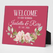 マゼンタローズとピンクロ結婚ーズのテーブルトップ フォトプラーク (側面)