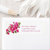 マゼンタワイルドバラ差出人住所 ラベル (インサイチュ)