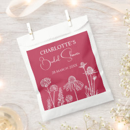 マゼンタワイルドフラワースケッチフローラ フェイバーバッグ