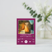 マゼンタワインアルバムカバーフォトQRコード 名刺 (スタンド正面)