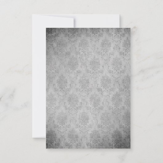 マゼンタヴィンテージバタフライダマスクブライダルシャワー 招待状 (裏面)