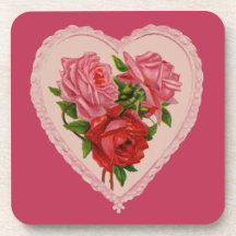 マゼンタヴィンテージバラハートバレンタイン