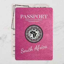 マゼンタ南アフリカパスポート セーブザデート