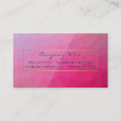 マゼンタ幾何学模様 名刺 (裏面)