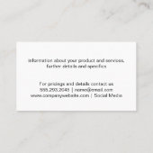 マゼンタ幾何学模様 名刺 (裏面)