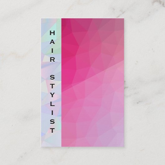 マゼンタ幾何学模様 | QRコード名刺 名刺 (裏面)