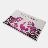 マゼンタ感謝祭トルコフローラ形式 ドアマット (アングル)