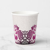 マゼンタ感謝祭トルコフローラ紙カップ 紙コップ (右)