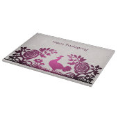 マゼンタ感謝祭トルコフローラ裁断ボード カッティングボード (角)