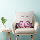 マゼンタ感謝祭トルコフローラ装飾用クッション クッション (椅子)