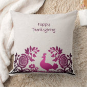 マゼンタ感謝祭トルコフローラ装飾用クッション クッション (ブランケット)