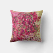 マゼンタ抽象芸術フローラクッション クッション (裏面)