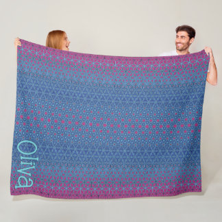 マゼンタ星変成 フリースブランケット