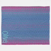 マゼンタ星変成 フリースブランケット (正面(横))