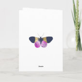 マゼンタ海軍と金ゴールドフローラ結婚ズ サンキューカード (裏面)