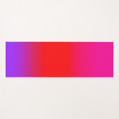 マゼンタ深いピンクレッドパープルグラデーションシック ヨガマット (正面(横))