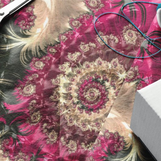 マゼンタ渦巻きフラクタル 薄葉紙