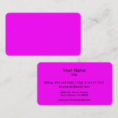 マゼンタ無地の色 名刺 (正面/裏面)