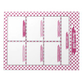 マゼンタ看護学生スキルテンプレート ノートパッド (正面)