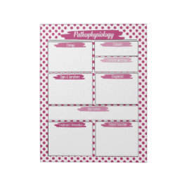 マゼンタ看護病態生理学テンプレート ノートパッド