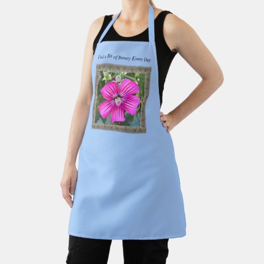 マゼンタ素晴らしハイビスカス付エプロン エプロン (インサイチュ)