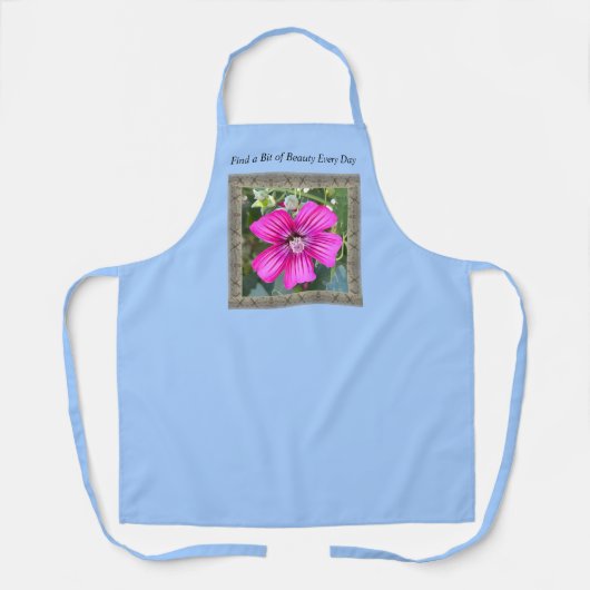 マゼンタ素晴らしハイビスカス付エプロン エプロン (正面)