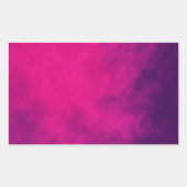マゼンタ紫の煙ステッカー – カスタマイズ可能 長方形シール (正面)