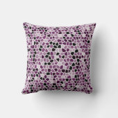 マゼンタ紫ピンクのステンドグラス模様 クッション (裏面)