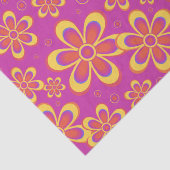 マゼンタ紫色の花シームレスパターン 薄葉紙 (詳細)