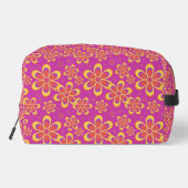 マゼンタ紫色の黄色い溝状の花のパターン ドップキット (裏面)