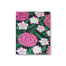 マゼンタ色の花（黒）