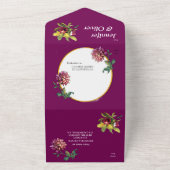 マゼンタ色Viva 2023 オールインワン招待状 (外側)