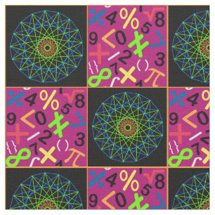 マゼンタ芸術および数学の生地 ファブリック