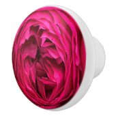 マゼンタ英語バラ セラミックノブ (右)