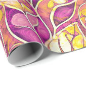 マゼンタ金ゴールドクリスマスパターン#21 ID1009 ラッピングペーパー (ロールコーナー)